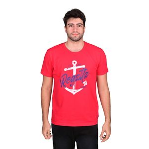 Remera Manga Corta Rojo Graphic Ancla Hombre Regatta
