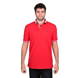 Polo Manga Corta Rojo Hombre Ted Lapidus