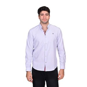 Camisa Manga Larga A Rayas Celeste Hombre Hummer