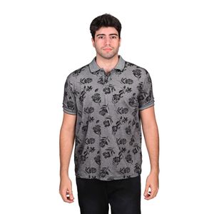 Remera Polo Con Estampado Floral Manga Corta Hombre New Green