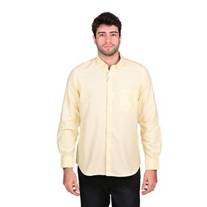 Camisa Manga Larga Lisa Basic Hombre New Green