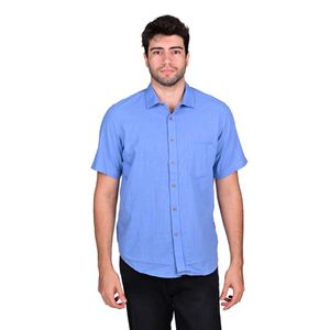 Camisa Manga Corta Con Líneas Verticales Hombre Ted Lapidus