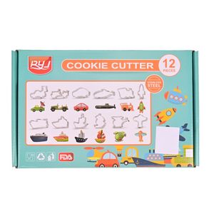 Cortadores De Masa En Forma De Vehículos Acero Inoxidable 12 Piezas