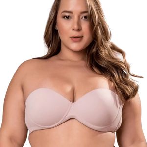 Corpiño Sin Tirantes Microfibra Nude Cristal Mujer Nayane Rodriguez