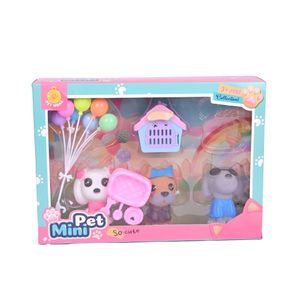 Animales Figuras Con Casa Globo Temática Pet Shop Juguete