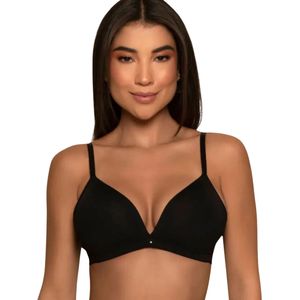 Corpiño Microfibra Copa Triangular Negro Mujer Nayane Rodriguez