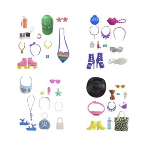 Accesorios Para Muñeca Surtido Con Bolsos Joyas Y Zapatos Barbie