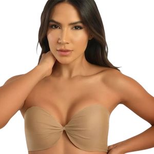 Corpiño Bretel Sin Tirantes Chocolate Marrón Mujer Nayane Rodriguez