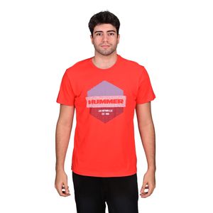Remera Manga Corta Estampado Hexágono Hombre Hummer