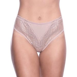 Colaless De Microfibra Con Encaje Cristal Nude Mujer Nayane Rodriguez