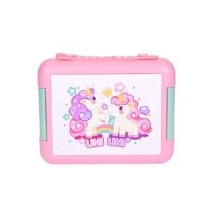 Taper De Plástico Con Compartimentos Y Utensilios 3 Piezas 750ml 22x17x6cm