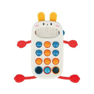 Juguete Didáctico Celular Multijuegos Con Cuerdas 8 En 1 Blanco Indatoys