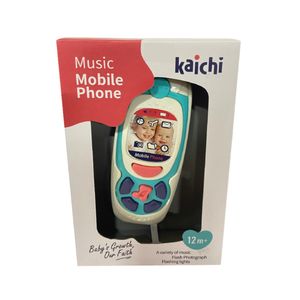 Celular Para Bebes Con Sonido Luz Musica Flash Azul Indatoys