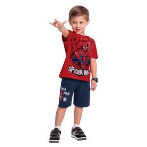 Conjunto De Pijama Estampado Spider-Man Rojo Niño Fakini