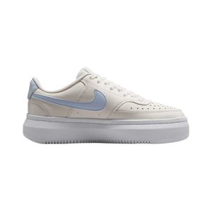 Zapatenis De Cuero Court Vision Alta Marfil Celeste Mujer Nike