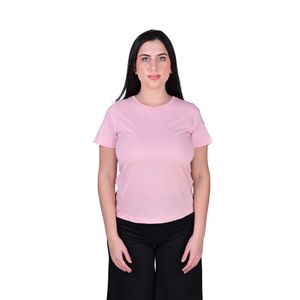 Remera Manga Corta Básica Cuello Redondo Nude Mujer Tiare