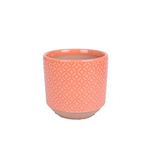 Macetero De Cerámica 10Cm Naranja