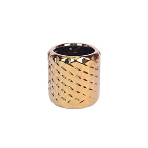 Macetero Cerámica Decorativo 12*13Cm Dorado