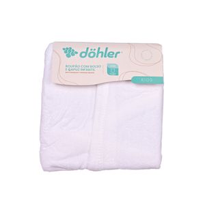 Salida De Baño Con Capucha Blanco Talla Extra Extra Grande Infantil Dohler