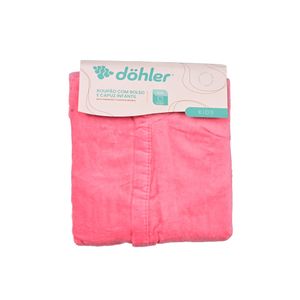 Salida De Baño Con Capucha Rosa Talla Extra Grande Infantil Dohler
