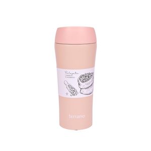 Vaso Térmico Café 450 Ml Con Botón Rosado Terrano