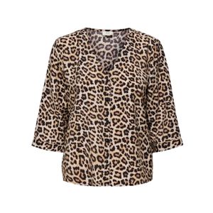 Camisa Manga Tres Cuartos Estampada Beige Mujer JDY