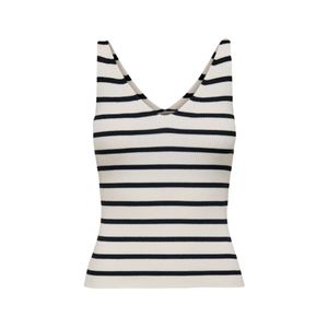 Camisilla Sin Mangas Nanna Cuello En V Rayas Azules Mujer JDY