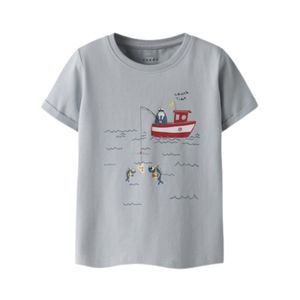 Remera Manga Corta Gris Niño Name It