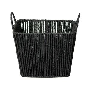 Cesto De Fibra Natural Con Asas Negro Paramount