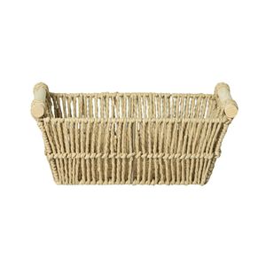 Cesto De Fibra Natural Con Asas Naturaleza Paramount