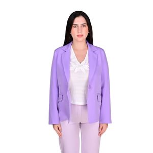 Blazer Forrado Corte Sastre Lila Pastel Mujer L'exclusif