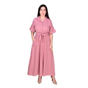 Vestido Camisero Rosa Pastel Mujer L'exclusif