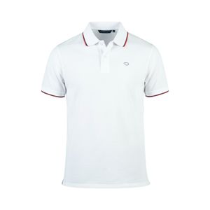 Remera Polo Manga Corta Blanco G/P Rayas Combinada Hombre Oscar De La Renta