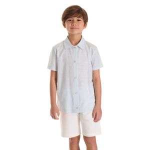 Conjunto Bermuda Camisa Manga Corta Celeste Niño TMX