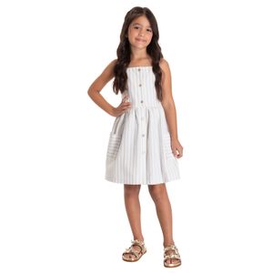 Vestido A Rayas Lúrex Ecológico Niña Tmx
