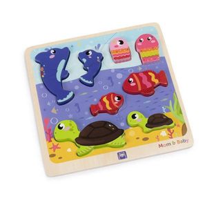 Eurekakids Rompecabezas Mamá Y Bebé Animales Marin