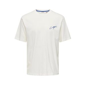 Remera Manga Corta Back Graphic Hotel Capri Re Marfil Azul Hombre Only & Sons