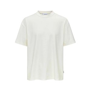 Remera Manga Corta Liso Whashed Loose Fit Marfil Hombre Only & Sons