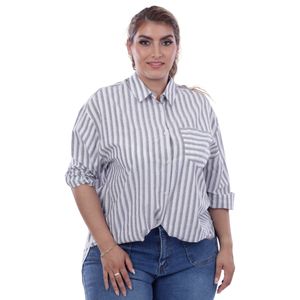 Camisa Manga Larga Negras Rayas Mujer Susan Miller