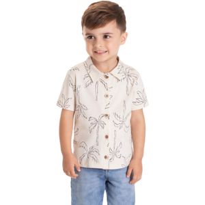 Camisa Manga Corta Playero Marfil Niño Tmx