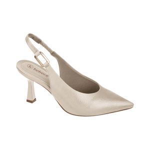Stiletto Negro Tacón 7 Cm Fino Trapecio Slingback Mujer Bebece