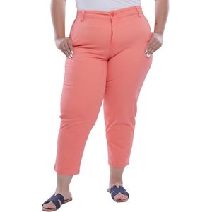 Pantalón Chino Casual De Sarga Salmón Mujer Susan Miller