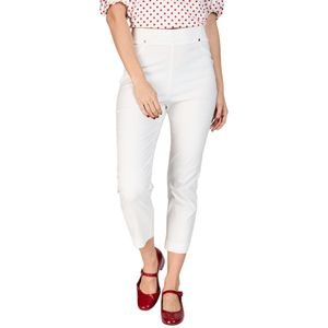 Pantalón Capri Talle Alto Blanco Diana Mujer Woman