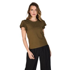 Remera Manga Corta Verde Militar Marga Mujer Eclipse
