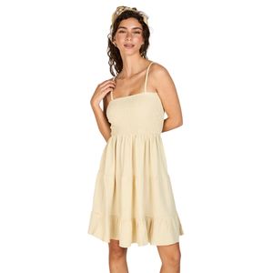 Vestido Corto Solera Mila Amarillo Mujer Eclipse