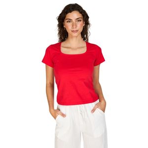 Remera Manga Corta Modelo Amelia Roja Mujer Eclipse