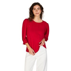 Blusa Manga Tres Cuartos Modelo Victoria Roja Mujer Eclipse