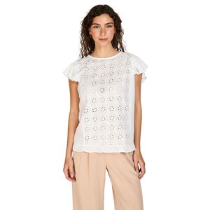 Blusa Manga Corta Renata Blanco Mujer Eclipse