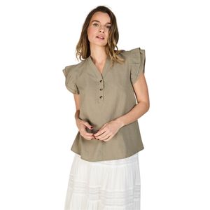 Blusa Manga Corta Alba Verde Militar Mujer Eclipse