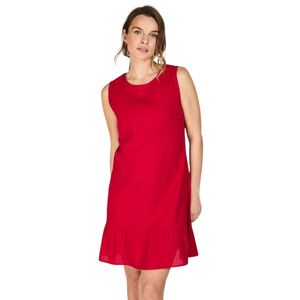 Vestido Sin Mangas Con Escote Redondo Evasé Modelo Isabel Rojo Mujer Eclipse